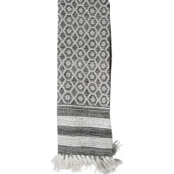Blankets & Throws-Kirkland's Home Midnight Honeycomb Outdoor Throw Blanket White/Black