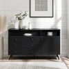 Cabinets & Sideboards-Kirkland's Home Midnight Mid-Century Modern Sideboard