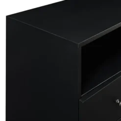 Cabinets & Sideboards-Kirkland's Home Midnight Mid-Century Modern Sideboard