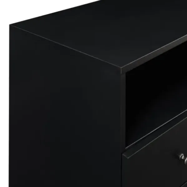 Cabinets & Sideboards-Kirkland's Home Midnight Mid-Century Modern Sideboard
