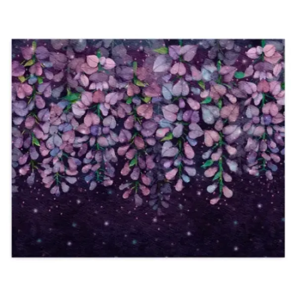 Wall Murals & Wall Decals-Kirkland's Home Midnight Purple Wisteria Peel And Stick Wall Mural Purple/Multi