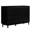 Dressers & Chests-Kirkland's Home Midnight Solid Wood Pull Tab Large Dresser