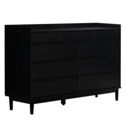 Dressers & Chests-Kirkland's Home Midnight Solid Wood Pull Tab Large Dresser