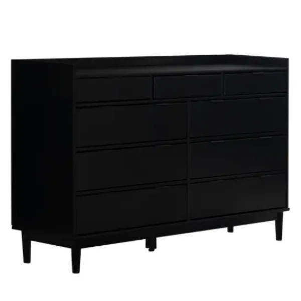 Dressers & Chests-Kirkland's Home Midnight Solid Wood Pull Tab Large Dresser