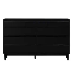 Dressers & Chests-Kirkland's Home Midnight Solid Wood Pull Tab Large Dresser