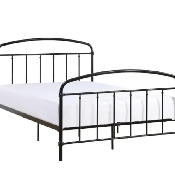 Beds & Headboards-Kirkland's Home Midnight Vintage Arch Full Bed Frame Black