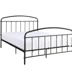 Beds & Headboards-Kirkland's Home Midnight Vintage Arch Queen Bed Frame Black