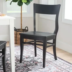 Dining Chairs-Kirkland's Home Midnight Wave Frame Dining Chairs, Set Of 2 Black