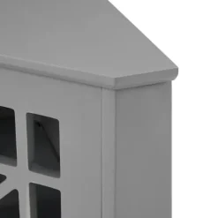Cabinets & Sideboards-Kirkland's Home Mikie Corner Cabinet Gray