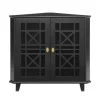 Cabinets & Sideboards-Kirkland's Home Mikie Corner Cabinet Black