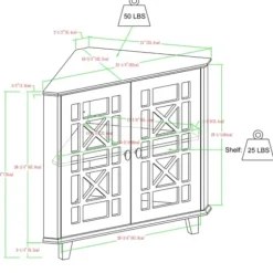 Cabinets & Sideboards-Kirkland's Home Mikie Corner Cabinet Black