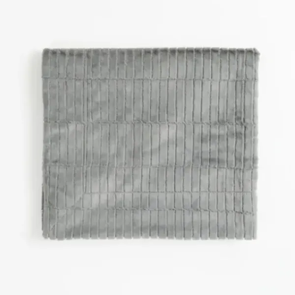 Blankets & Throws-Kirkland's Home Milan Fur Throw Gray