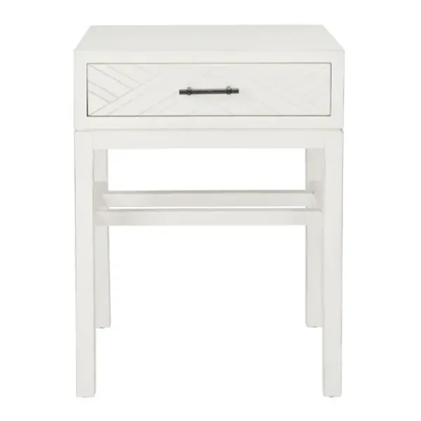 Accent & End Tables-Kirkland's Home Milo Herringbone Accent Table White