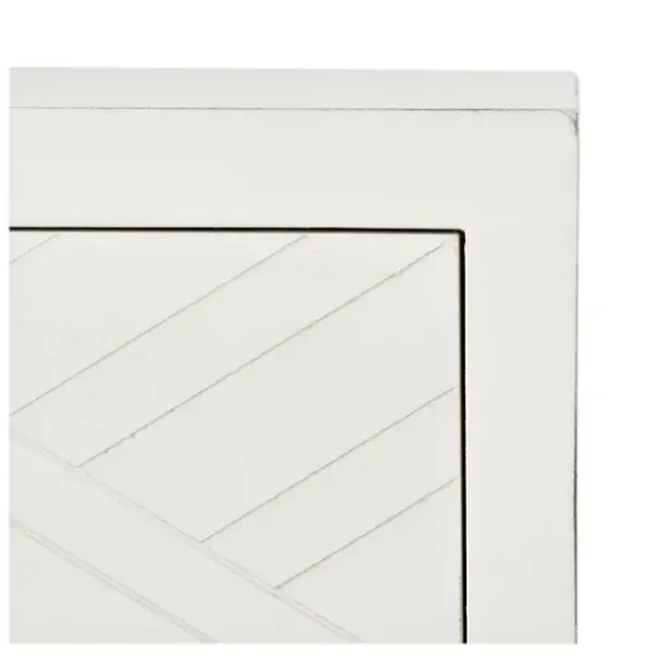 Accent & End Tables-Kirkland's Home Milo Herringbone Accent Table White