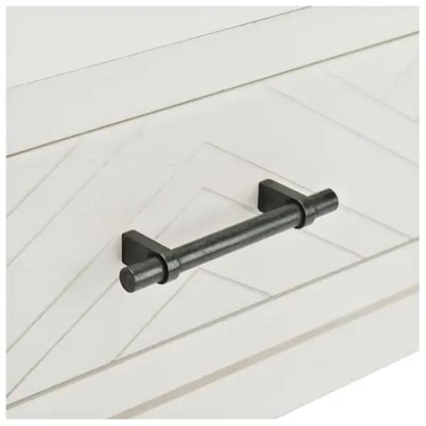 Accent & End Tables-Kirkland's Home Milo Herringbone Accent Table White