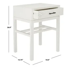 Accent & End Tables-Kirkland's Home Milo Herringbone Accent Table White