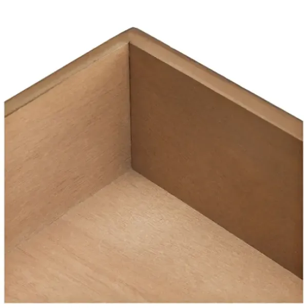 Accent & End Tables-Kirkland's Home Milo Honey Herringbone Accent Table White/Brown