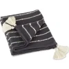 Blankets & Throws-Kirkland's Home Mineral Slub Stripe Decorative Throw Gray