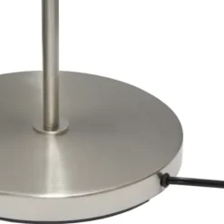 Floor Lamps-Kirkland's Home Minimal Brushed Nickel Stem Floor Lamp White