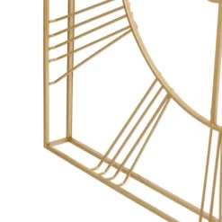 Clocks-Kirkland's Home Minimal Square Open Face Clock Gold