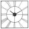 Clocks-Kirkland's Home Minimal Square Open Face Clock Black