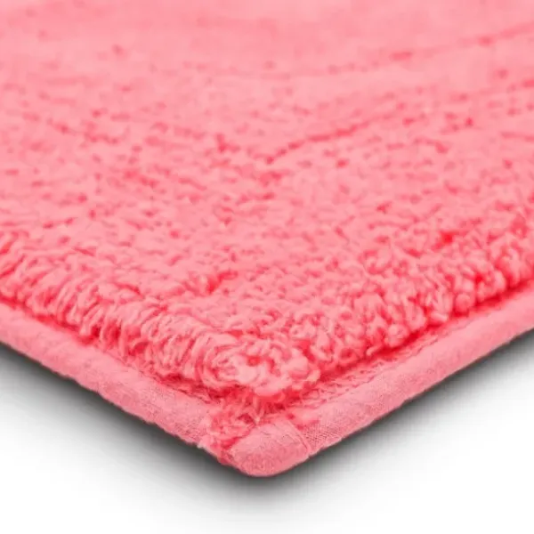 Bathroom Rugs-Kirkland's Home Mint Asymmetrical Cotton Bath Mat, 45 In. Blue