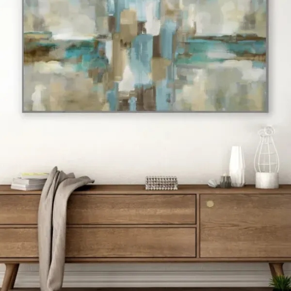 Canvas Art-Kirkland's Home Mirage Framed Canvas Art Print Green/Blue