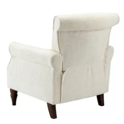 Accent Chairs-Kirkland's Home Miriam Nailhead Trim Armchair Ivory