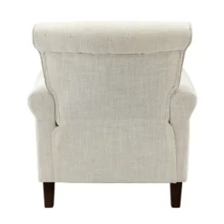 Accent Chairs-Kirkland's Home Miriam Nailhead Trim Armchair Ivory