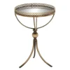 Accent & End Tables-Kirkland's Home Mirror Top Metal Accent Table Gold