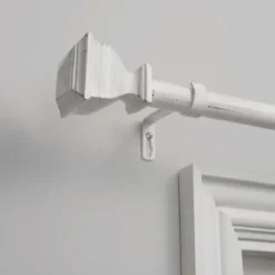 Curtain Rods & Hardware-Kirkland's Home Mirrored Mosaic Curtain Rod, 72 In. White