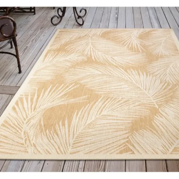 Outdoor Rugs-Kirkland's Home Mitchell Geo Diamonds Outdoor Rug, 8X10 Tan