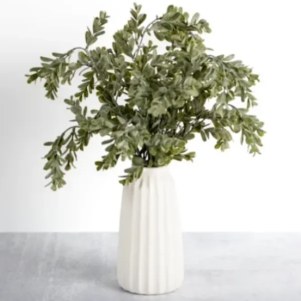 Arrangements & Greenery-Kirkland's Home Mixed Greenery Arrangement In White Vase Green/White