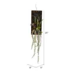 Arrangements & Greenery-Kirkland's Home Mixed Plants Wooden Wall Plaque Green