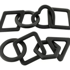 Statues & Figurines-Kirkland's Home Mixed Shapes Chain Sculptures, Set Of 2 Black
