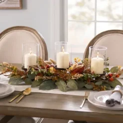 Arrangements & Greenery-Kirkland's Home Mixed Wheat And Protea Fall Centerpiece Green/Orange