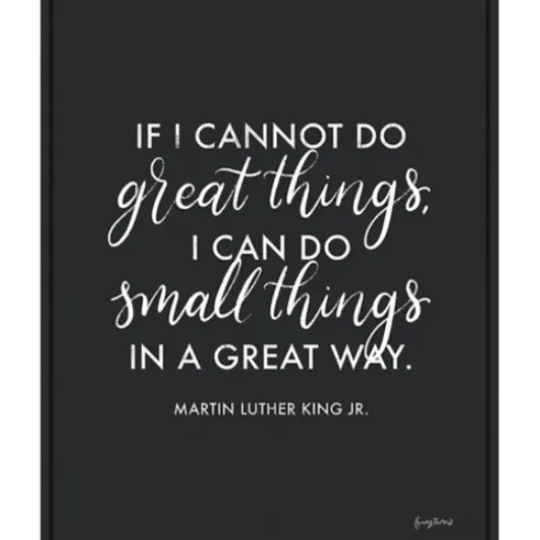 Wall Quotes & Signs-Kirkland's Home Mlk Words Of Wisdom Iii Framed Canvas Art Print Black/White