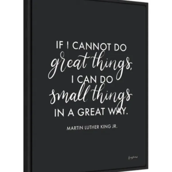 Wall Quotes & Signs-Kirkland's Home Mlk Words Of Wisdom Iii Framed Canvas Art Print Black/White