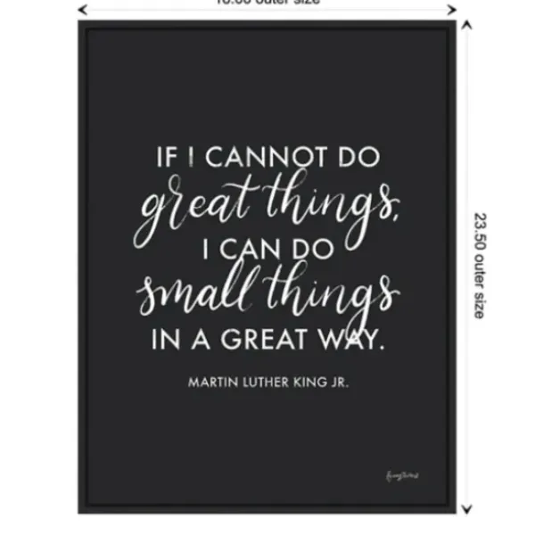 Wall Quotes & Signs-Kirkland's Home Mlk Words Of Wisdom Iii Framed Canvas Art Print Black/White