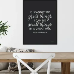 Wall Quotes & Signs-Kirkland's Home Mlk Words Of Wisdom Iii Framed Canvas Art Print Black/White