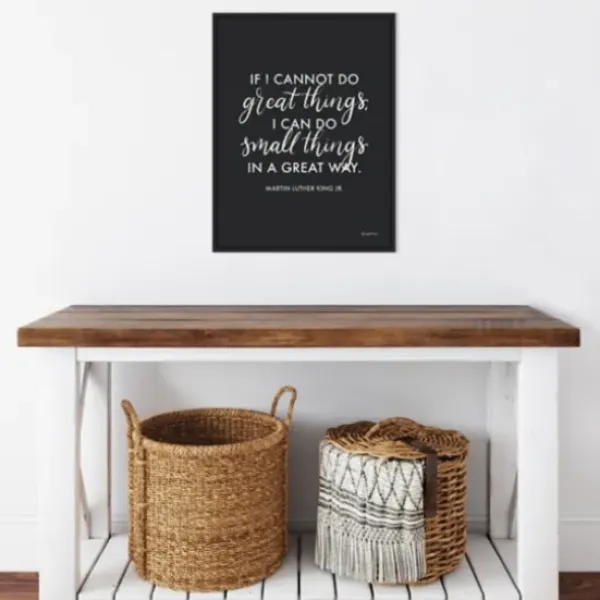 Wall Quotes & Signs-Kirkland's Home Mlk Words Of Wisdom Iii Framed Canvas Art Print Black/White