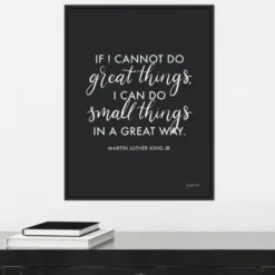 Wall Quotes & Signs-Kirkland's Home Mlk Words Of Wisdom Iii Framed Canvas Art Print Black/White