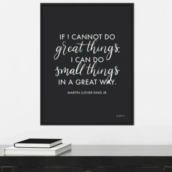 Wall Quotes & Signs-Kirkland's Home Mlk Words Of Wisdom Iii Framed Canvas Art Print Black/White