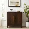 Cabinets & Sideboards-Kirkland's Home Mocha Mod Herringbone Cabinet Brown