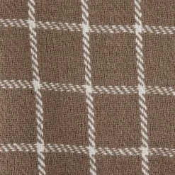 Blankets & Throws-Kirkland's Home Mocha Plaid Fringed Throw Brown
