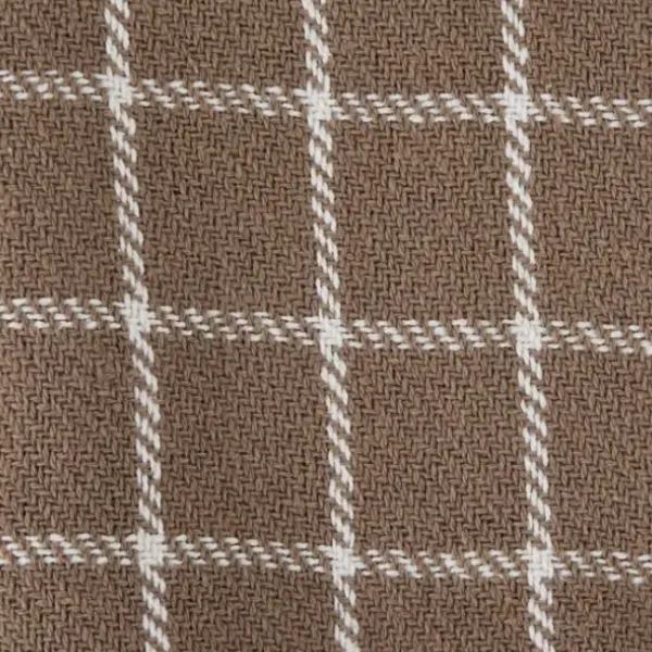 Blankets & Throws-Kirkland's Home Mocha Plaid Fringed Throw Brown