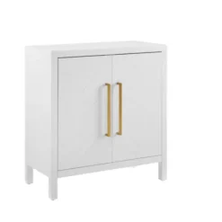 Cabinets & Sideboards-Kirkland's Home Mod Herringbone Cabinet White