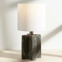 Table Lamps-Kirkland's Home Mod Marbled Gray Table Lamp White