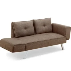 Sofas & Loveseats-Kirkland's Home Mod Wing Arm Convertible Sofa Brown