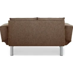 Sofas & Loveseats-Kirkland's Home Mod Wing Arm Convertible Sofa Brown